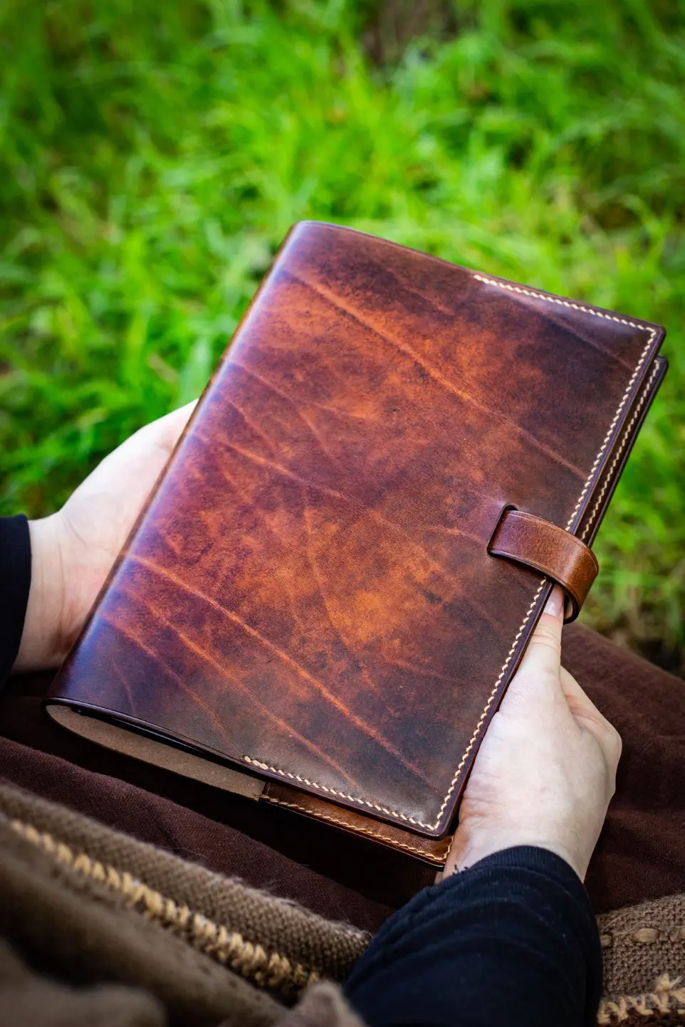 Protège carnet A5 patiné
